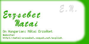 erzsebet matai business card