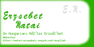 erzsebet matai business card